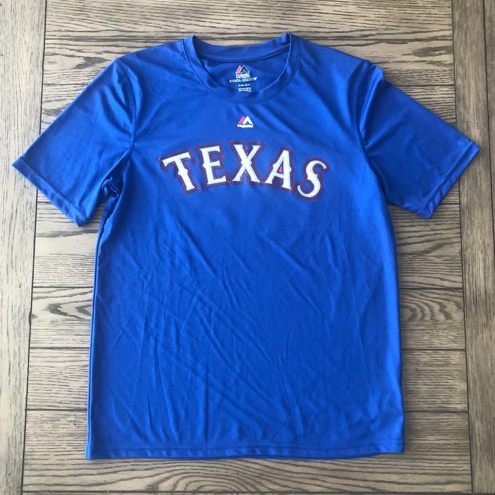 Texas Rangers Cole Hamels - Cool Base Shirt - Blue